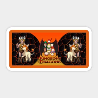 The Barbarian Dungeons and Dragons Cartoon Sticker